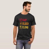 Eat Sleep Climb Repeat Rock Boulder Bouldering Roc Tシャツ (正面フル)