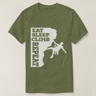 Eat Sleep Climb Repeat Tシャツ