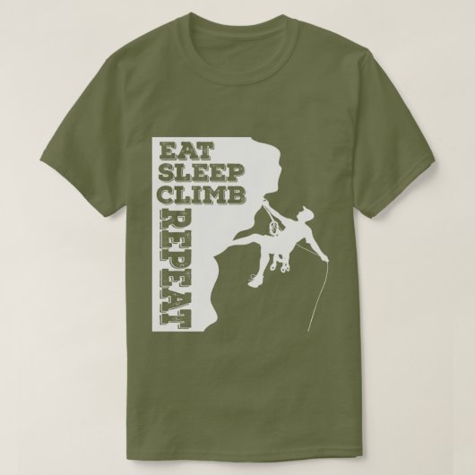 Eat Sleep Climb Repeat Tシャツ (デザイン正面)