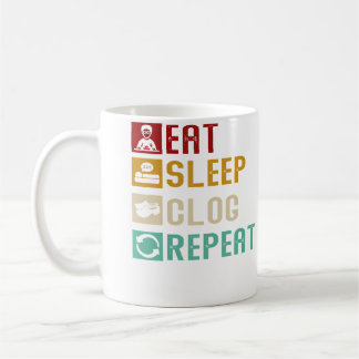 Eat Sleep Clog Repeat Funny Clogging Dancing Girls コーヒーマグカップ