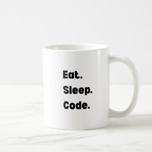 Eat Sleep Code マグカップ - ソフトウェア開発者へのモチベーションギフト
