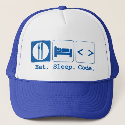 eat sleep code (html) キャップ (正面)