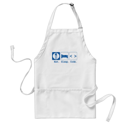 eat sleep code (html) スタンダードエプロン (正面)