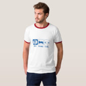 eat sleep code (html) tシャツ (正面フル)