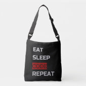 Eat Sleep CODE Repeat クロスボディバッグ (正面)
