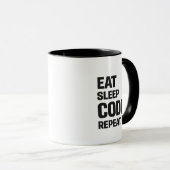 Eat Sleep Code Repeat – Funny Programmer Humor マグカップ (正面右)