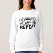 Eat Sleep Code Repeat Medical Coder Coding Gift スウェットシャツ (正面)