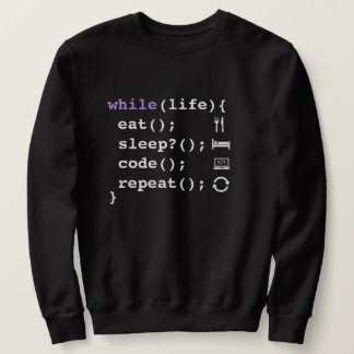 Eat Sleep Code Repeat – Minimal Programmer スウェットシャツ