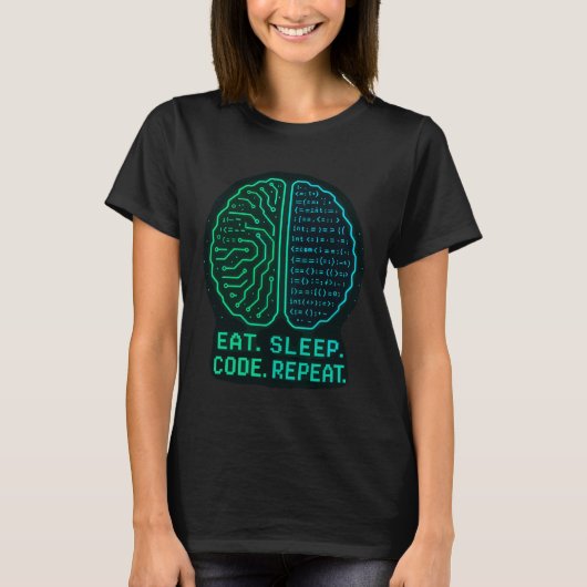 Eat. Sleep. Code. Repeat. Programmer Life Tシャツ (正面)