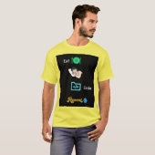 Eat Sleep Code Repeat Tシャツ - 面白いプログラマーG (正面フル)