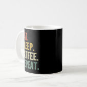 Eat Sleep Coffee Repeat Funny Caffeine Drinker Lov コーヒーマグカップ (正面左)