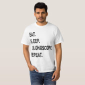 Eat Sleep Colonoscopy Repeat Gastroenterologist GI Tシャツ (正面フル)