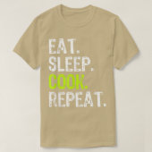 Eat Sleep Cook Repeat Cooking Chef Culinary Funny  Tシャツ (デザイン正面)