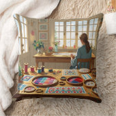 Eat.Sleep.Cross Stitch.Repeat- Gift for Stitchers クッション (ブランケット)