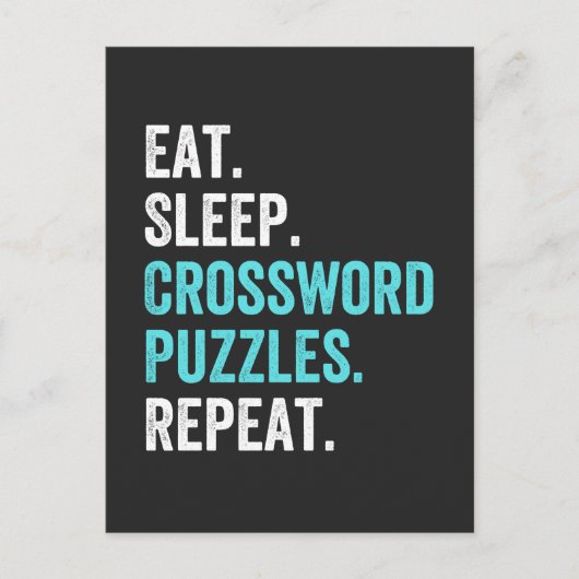 Eat.Sleep. Crossword Puzzles. Repeat. シーズンポストカード (正面)
