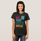 Eat Sleep Crossword Puzzles Repeat Crossword Puzzl Tシャツ (正面フル)