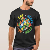 Eat Sleep Cube Repeat - Cube Puzzle Tシャツ (正面)