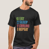 Eat Sleep CURLING Repeat Tシャツ (正面)
