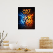 Eat Sleep Cycle Retro ポスター (キッチン)