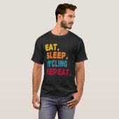 Eat Sleep Cycling Repeat Boys Men Women Sports Pl Tシャツ (正面フル)