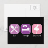 Eat Sleep Dance ポストカード (正面/裏面)