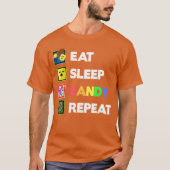 Eat Sleep Dandy Repeat Birthday Decoration Boys Gi Tシャツ (正面)