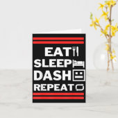 Eat Sleep Dash Repeat ゲーム カード (黄色い花)