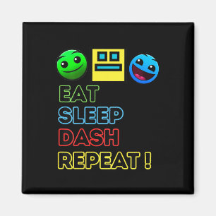 Eat Sleep Dash Repeat ゲーム ジオメトリービデオゲーム マグネット