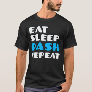 Eat Sleep Dash Repeat ゲーム ジオメトリー ビデオゲーム Tシャツ