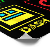 Eat Sleep Dash Repeat ゲーム ジオメトリー ビデオ ゲーム ポスター (角)
