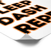 Eat Sleep Dash Repeat ゲーム ジオメトリー ビデオ ゲーム ポスター (角)