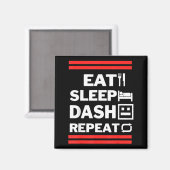 Eat Sleep Dash Repeat ゲーム マグネット (正面/裏面)