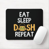 Eat Sleep Dash Repeat ゲーム Geometry Dash ゲーマー マウスパッド (マウス)