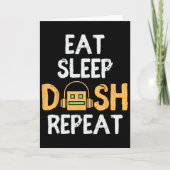 Eat Sleep Dash Repeat Video Game Geometry Dash Gam カード (正面)