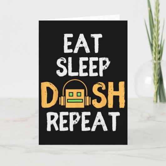 Eat Sleep Dash Repeat Video Game Geometry Dash Gam カード (正面)