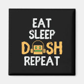 Eat Sleep Dash Repeat Video Game Geometry Dash Gam マグネット (正面)
