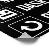 Eat Sleep Dash Repeat Video Game Geometry Video Ga ポスター (角)