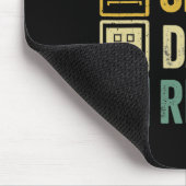 Eat Sleep Dash Repeat Video Game Geometry Video Ga マウスパッド (コーナー)