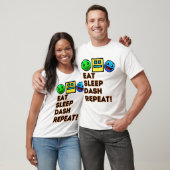Eat Sleep Dash Repeat Video Game Geometry Video Ga Tシャツ (ユニセックス)
