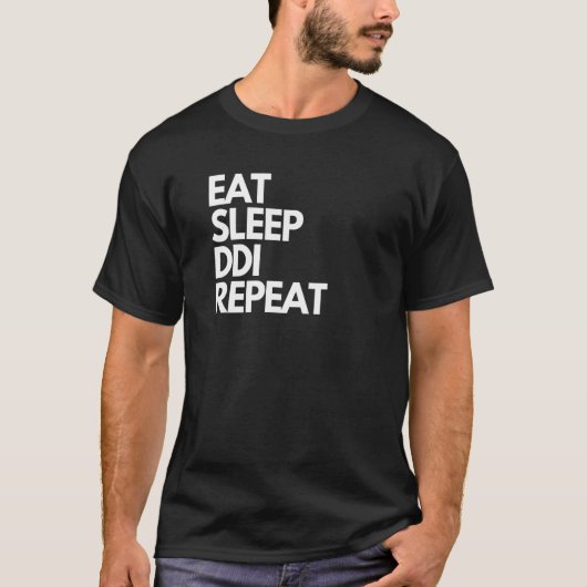 Eat Sleep DDI Repeat  Trinidad and Tobago Tシャツ (正面)