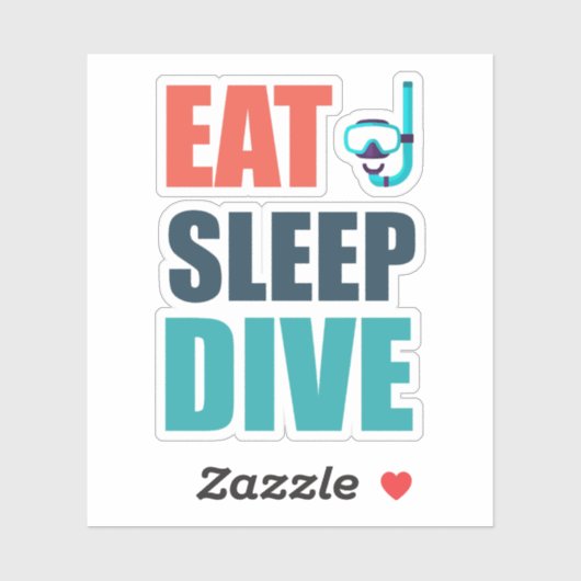 Eat, Sleep, Dive シール (シート)