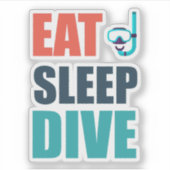 Eat, Sleep, Dive シール (正面)