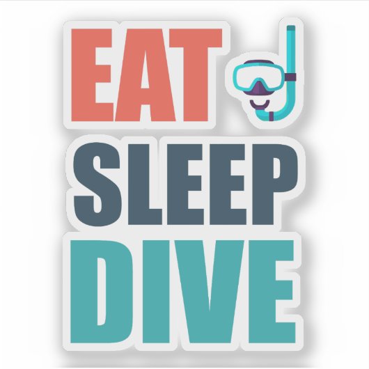 Eat, Sleep, Dive シール (正面)