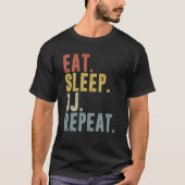 Eat Sleep DJ Repeat For DJ Disk Jockey Tシャツ (正面)