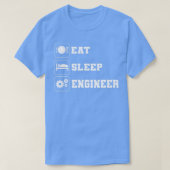 Eat Sleep Engineer Rela Person Tシャツ (デザイン正面)