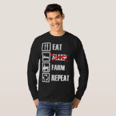 Eat Sleep Farm Repeat Tシャツ (正面フル)