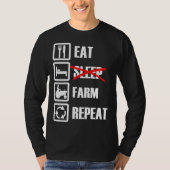 Eat Sleep Farm Repeat Tシャツ (正面)