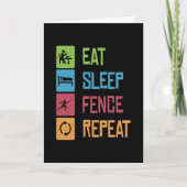 Eat Sleep Fence Fencing Fencer Epee カード (正面)