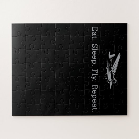 Eat Sleep Fly Drones Repeat Aviator Gift ジグソーパズル (横)