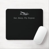 Eat Sleep Fly Drones Repeat Aviator Gift マウスパッド (マウス)